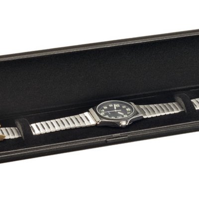 Hochwertiges Uhrenetui aus Kunststoff mit Metallic-Schimmer