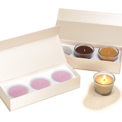 Precious folding cardboard boxes for packaging candles