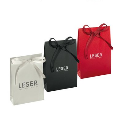 Jewellery carrier bags with satin ribbon