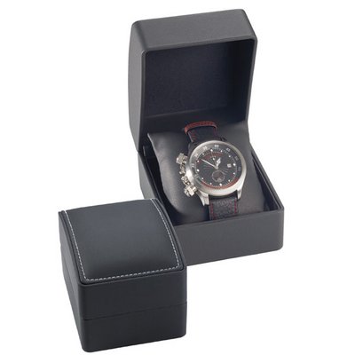High quality covered watch case with nappa leather imitation