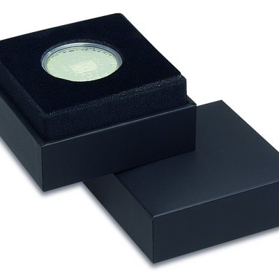Case for coin capsules with black inlay