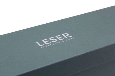 Wine box - embossing with silver foil and individual motive