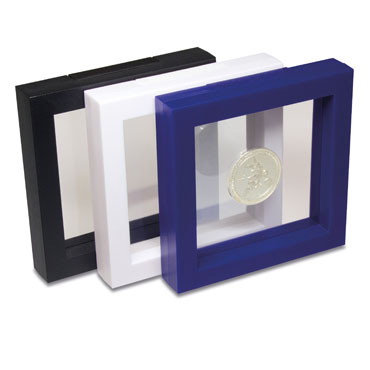 The ECO-FRAME as a floating frame for the presentation of coins