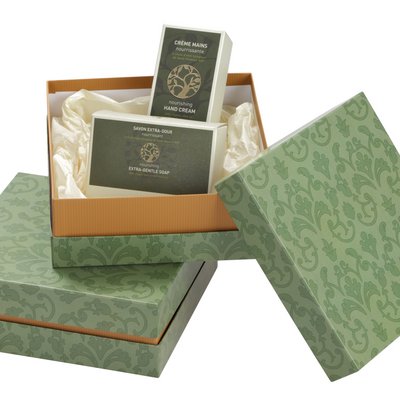 High quality cardboard boxes as sales packaging for soap