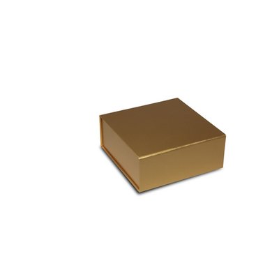 magnetic folding box size 1 - 135x145x55 mm - shiny gold - also available in small quantities