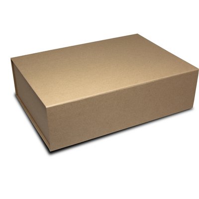 Caja magnética para plegar formato 4 - 345x250x100 mm - marrón mate