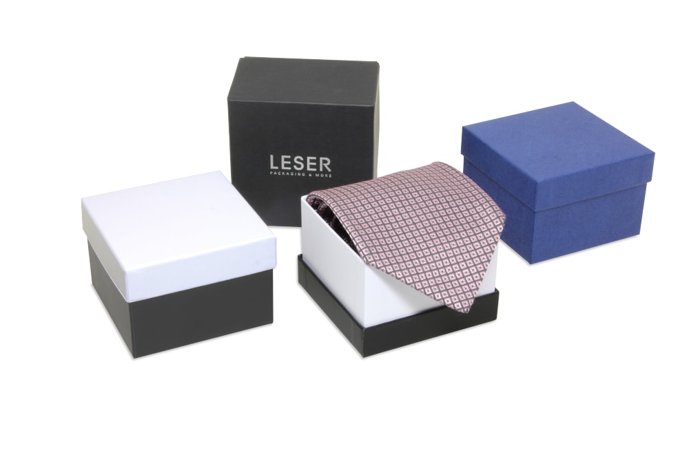 LESER Tie packaging | Boxes and packaging in small quantities for ties | Liftoff boxes