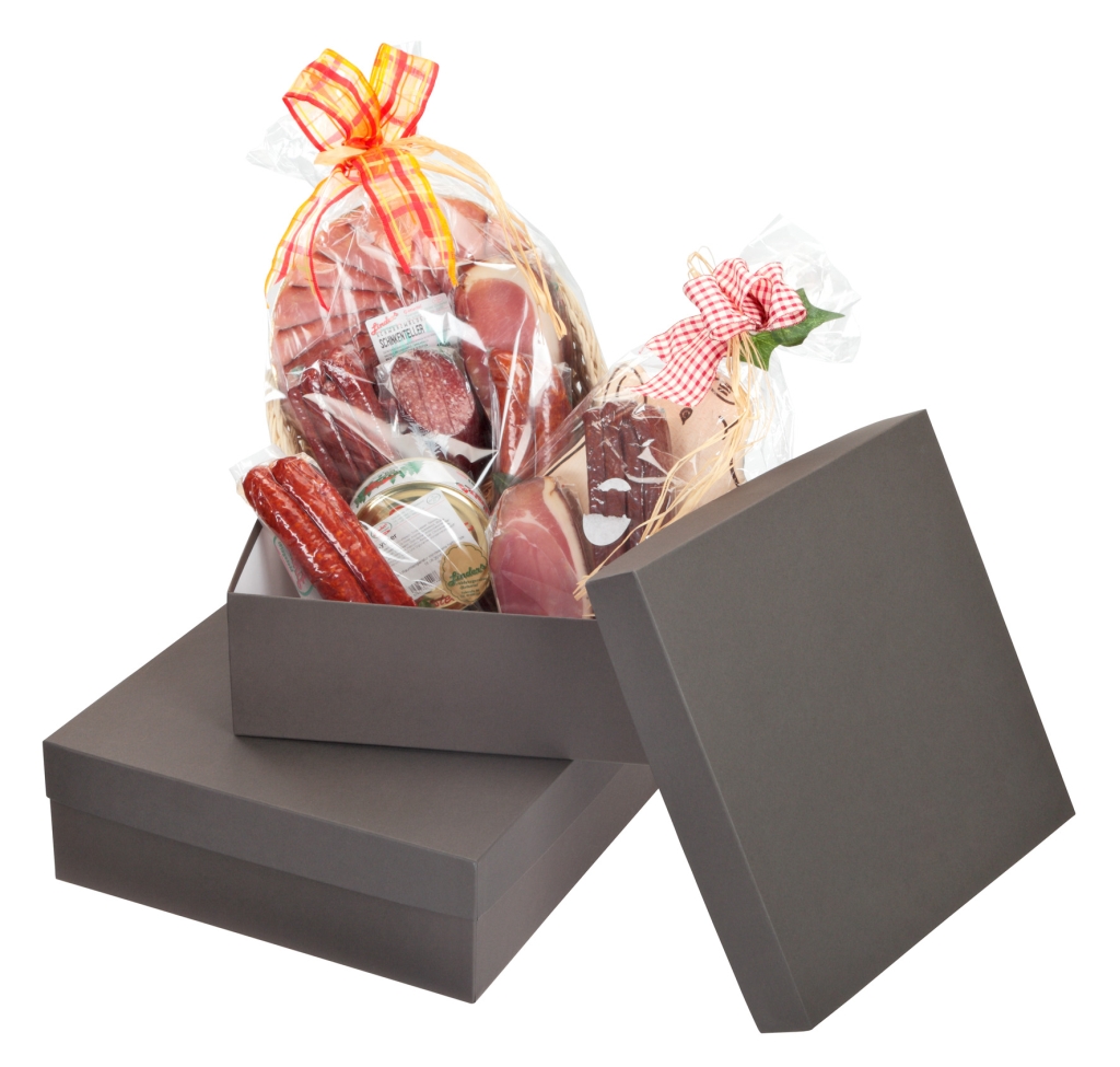 High-quality presentation box for successful direct marketing of regional delicatessen specialities