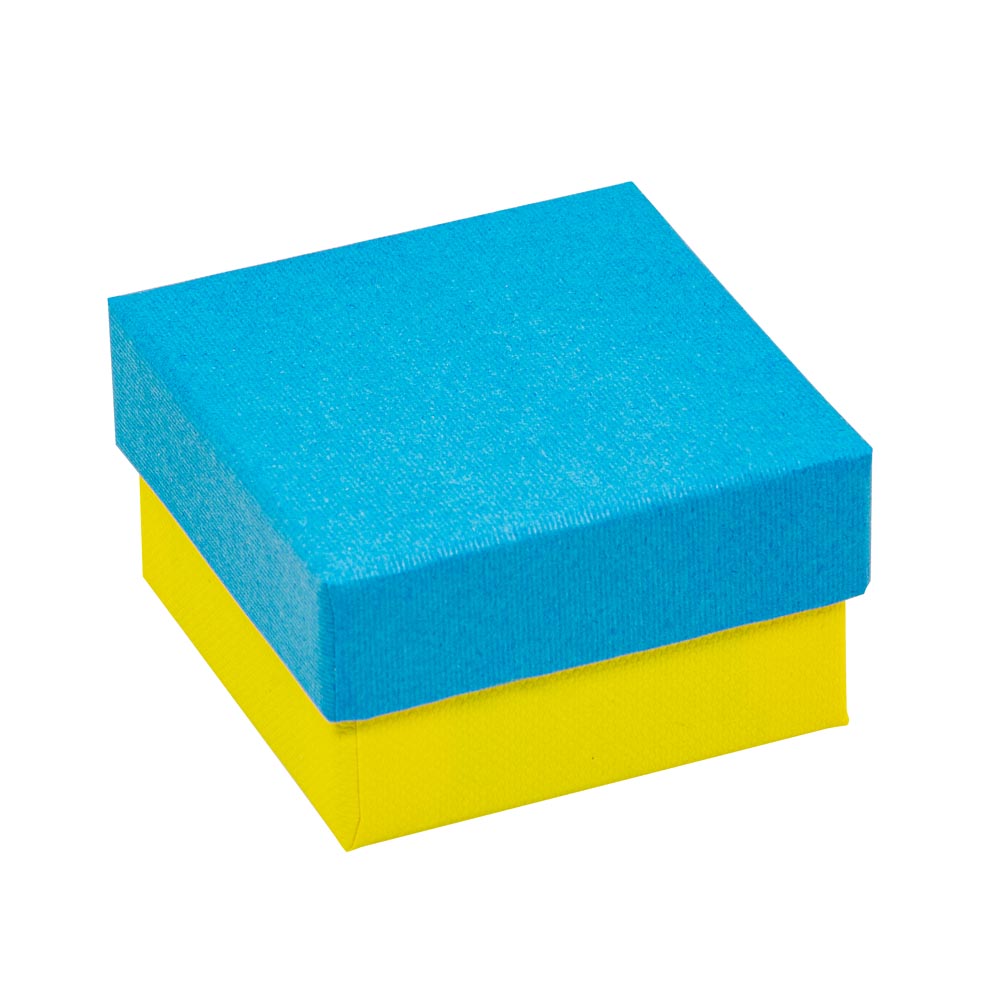La boîte à bijoux en bleu et jaune pour la bonne cause est utilisable universellement
