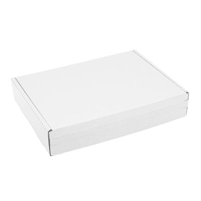 Flacher Versandkarton aus Wellpappe im Format 240x180x45 mm