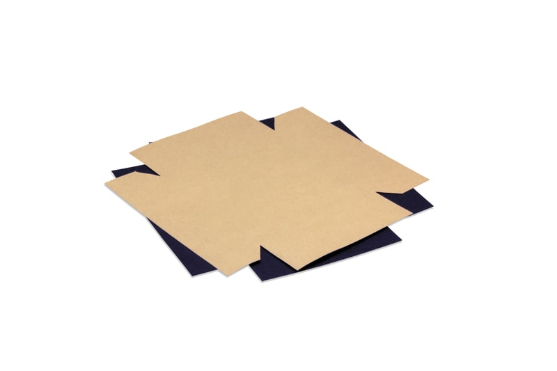 The coating of our recycled packaging consists of 100% recycled paper